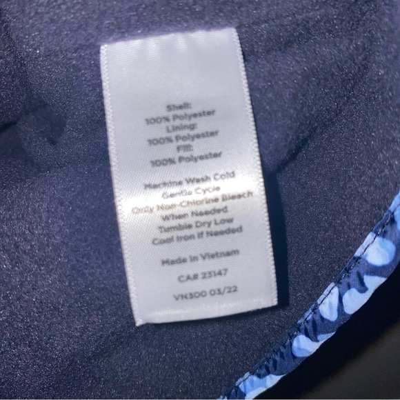 Talbots Blue and White Patterned Vest - Picture 8 of 9